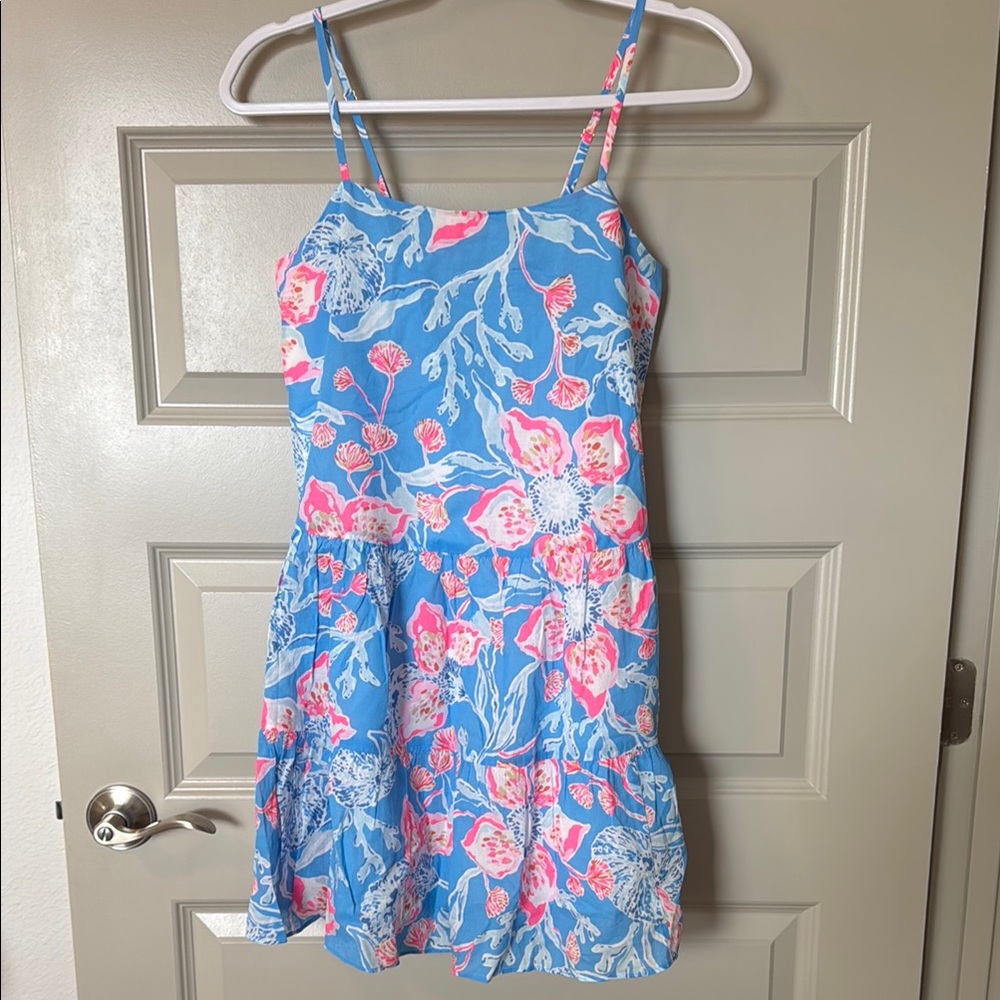 Lilly Pulitzer Blue and Pink Floral Dress